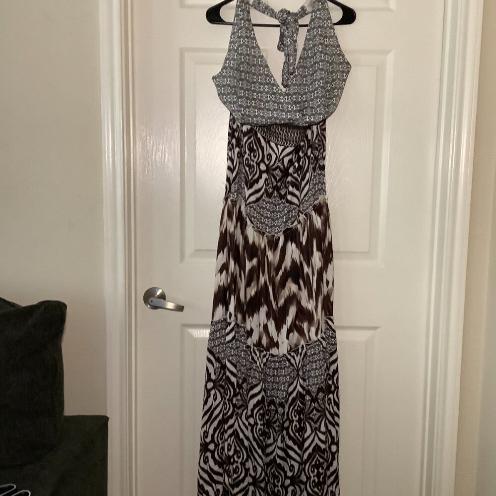 Eve Mendes zebra wild maxi dress - Picture 4 of 7